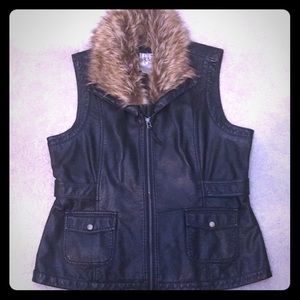Faux Leather Vest